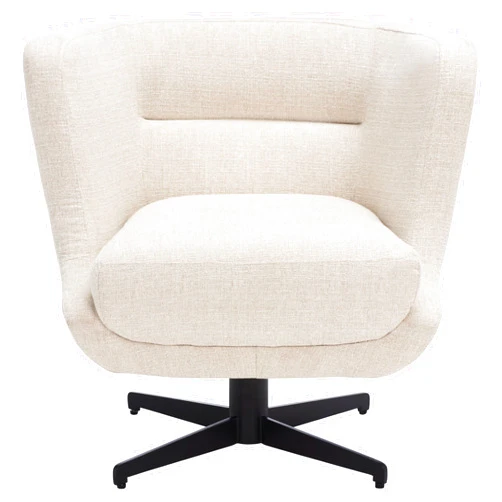SAFAVIEH Home Collection Wexler Cream/Black Swivel Accent Chair (Fully Assembled)