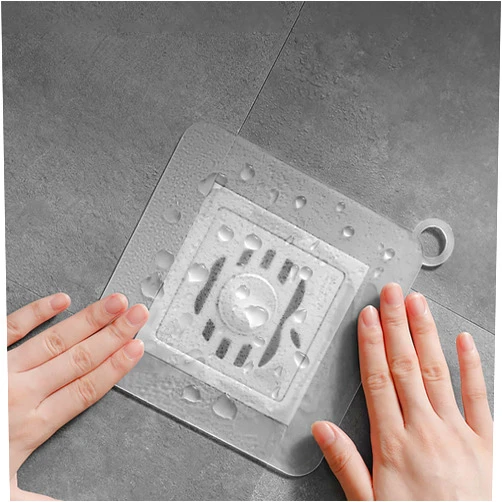 MIKJEZB 8 * 8 Inch Silicone Tub Stopper Floor Drain Cover, 2 Pieces Sewer Anti-Odor Mat Deodorizing Drain Plugs for Kitchen Bathroom and Laundry