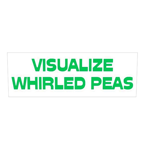 Generic Whirled Peas World Peace Bumper Sticker D756 Funny Political