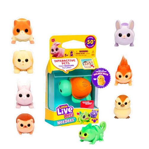 Little Live Pets NeeDees | Interactive Wearable Take-Anywhere Electronic Toy That Responds to Care, Listen to Their Needs, Respond in Time & Score Points. Over 50 Sounds & Reactions. Collect All 13