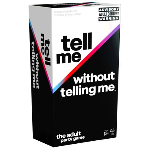 Spin Master Games Tell Me Without Telling Me - The Viral Trend, Now a Hilarious Party Game for Bachelorette Parties, College, Birthdays, for Adults Ages 18 and Up