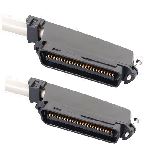 ICC Male to Male 25 Pair Telco Cable 15ft - Cat3 24AWG, 100% Solid Pure Copper, Gray Riser CMR Cable with 90 Degree 50 Pin Telco Connector for Voice and Low Data PBX Applications, 15 Feet