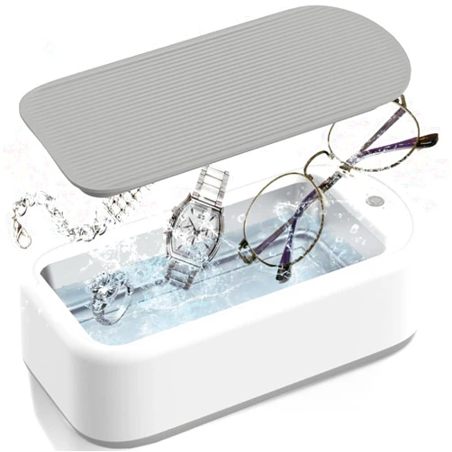 Max Titanium Ultrasonic Jewelry Cleaner Machine, 40W 22OZ（640ML) Portable Professional Sonic Jewelry Cleaner for Eye Glasses,Ring,Earring, Necklaces,Watch Strap,Makeup Brush, (AASG12)