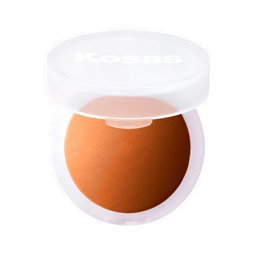 Kosas Cloud Set Face Setting Powder - Smoothing Shine Control, Soft, Sheer Translucent Makeup Finish, Portable & Long-Lasting Loose Pressed Baking Powder - Softly (Sheer Tan)