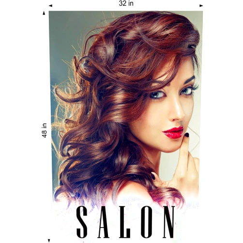 NAILSIGNS.com Hair II Beauty Salon Sign Advertising Marketing Décor Vertical (Perforated 70/30 See Through Window Vinyl (Outdoors), 48