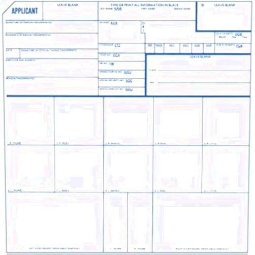 Dactek Fingerprint Cards, Applicant FD-258, 25 Pack