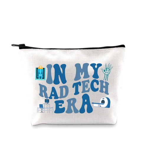 XYANFA Rad Tech Makeup Bag Rad Tech Gifts Xray Tech Gift Radiology Tech Week Gifts Radiologic Technologist Cosmetic Bag In My Rad Tech Era (RAD TECH ERA)