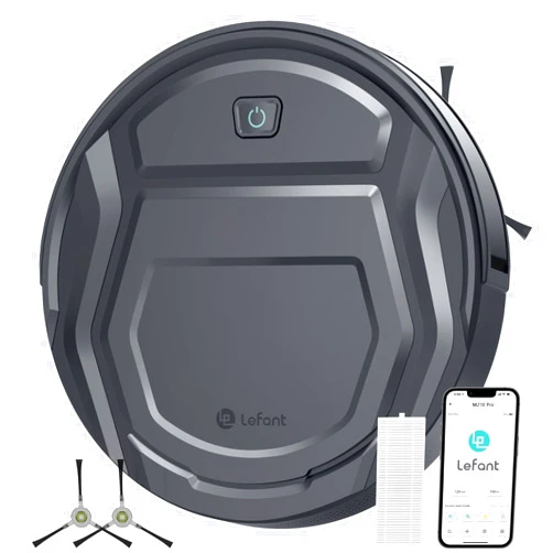 Lefant M210 Pro Robot Vacuum, Slim & Quiet, 3 Adjustable Suction Levels, 120 Min Runtime, Freemove 3.0, WiFi/App/Alexa, 6 Modes for Pet Hair, Hard Floors & Low Carpets, Self-Charging, Gray