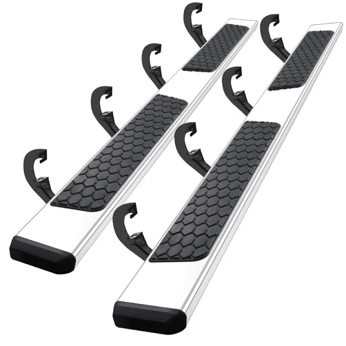 COMNOVA AUTOPART COMNOVA 6.5 Inches Side Steps Running Boards Compatible with 2019-2024 Chevy Silverado/Sierra 1500 Crew Cab & 2020-2024 Siverado/Sierra 2500HD 3500HD Crew Cab. Rock Sliders Truck Side Steps Step Bars.
