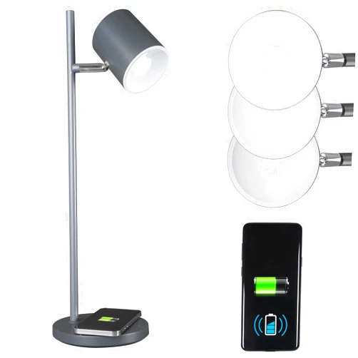 OttLite LED Desk Lamp with Wireless Charger, Good Housekeeping, Modern Book Light, Reading Light, Adjustable, Dimmable, Designed to Reduce Eyestrain, Great Desk Lamps for Home Office