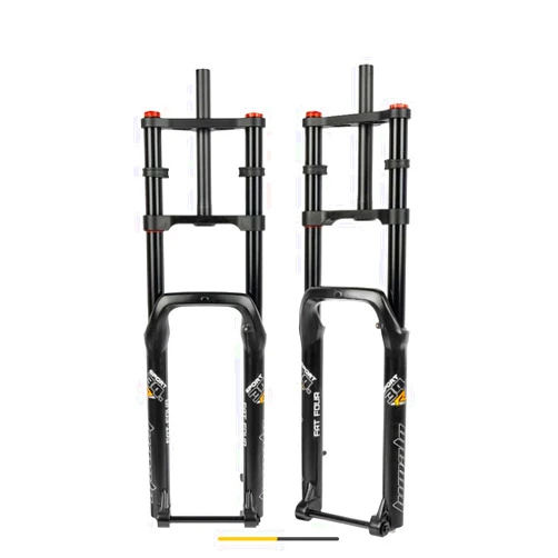 HIMALO Suspension Air Fork for 26inch Snow Bike Thru Axle 150 * 15mm for 26 * 5.0 Fat Tire Rebound Adjustment 150MM Width Dual Crown Air Suspension Fat Fork
