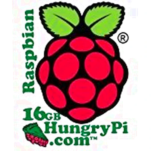 HungryPi.com Preloaded SD Card for Raspberry Pi (16GB Micro SD with Adapter, Raspbian 