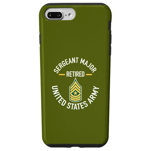 J.Bergsonn U.S. Military Army SGM Retirement Sergeant Major SGM Retired Army Military Retirement Gifts Case for iPhone 7 Plus/8 Plus