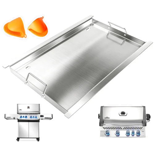 DcYourHome Full Size Griddle Insert for Napoleon Prestige PRO 500 & Built-in Prestige 500 Grills Accessories, BIP500RBNSS-3 P500RBPSS P500RSIBNK-3 P500 P500N Parts, 26.3
