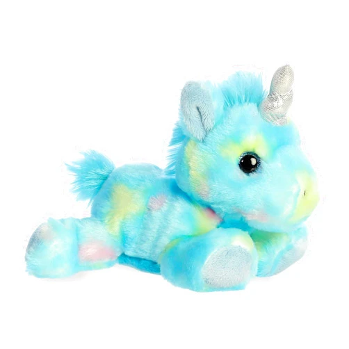 Aurora® Vibrant Bright Fancies™ Blueberryripple Unicorn™ Stuffed Animal - Eye-Catching Fun - Delightful Cuddles - Blue 7 Inches