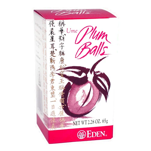 Eden Ume Plum Balls, Ume Plum Concentrate and Jinenjo Wild Mountain Yam, 300 Quarter Gram Balls, 2.28 oz
