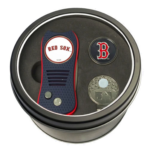 Team Golf MLB Gift Set Switchblade Divot Tool, Cap Clip, & 2 Double-Sided Enamel Ball Markers, Patented Design, Less Damage to Greens, Switchblade Mechanism