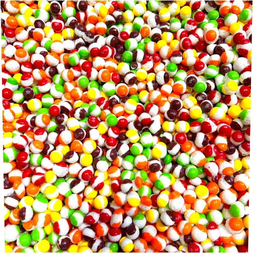 Mighty Merchandise Freeze Dried Candy - 1 Pound Bulk Bag - Freeze Dry Original Skittles - Premium Crunchy Candy For An Enhanced Flavor - Packed In a Box For Extra Protection