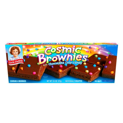 Little Debbie Cosmic Brownies, 6 Individually Wrapped Brownies, 13.1 OZ Box