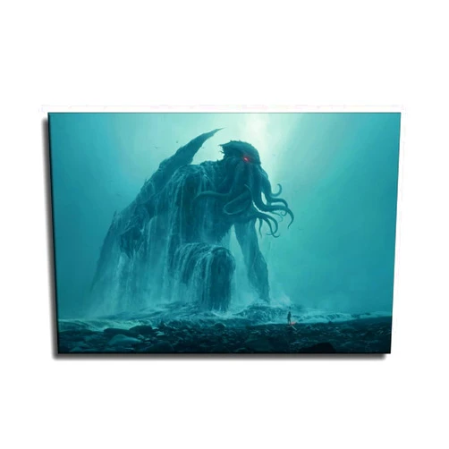 Cthulhu Poster Ocean Depth Sea Cool Wall Decor Poster Decorative Painting Canvas Wall Art Living Room Posters Bedroom Painting 20x30inch(50x75cm)