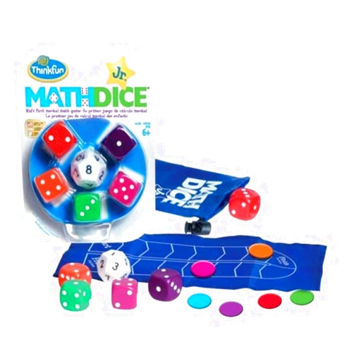 ThinkFun Math Dice Junior Game - Engaging Math Skills Builder | Perfect for Kids Aged 6+ | Aids in Mental Agility | Toy of The Year Nominee