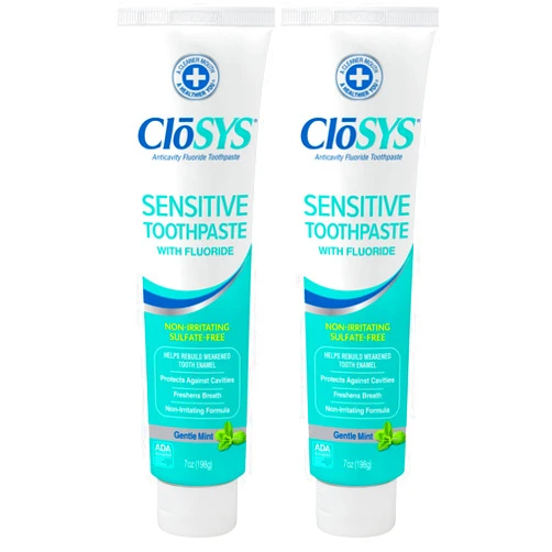 CloSYS Fluoride Toothpaste, 7 Ounce (2 Pack), Gentle Mint, Whitening, Enamel Protection, Sulfate Free, 7 Ounce (Pack of 2)