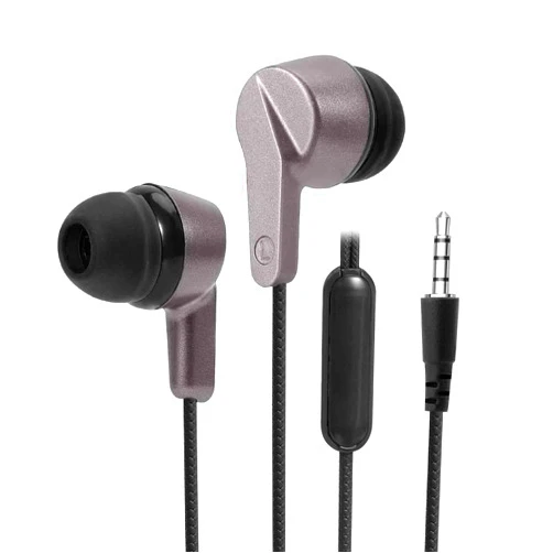 UrbanX R2 Wired in-Ear Headphones with Mic for Wiko Ridge Fab 4G with Tangle-Free Cord, Noise Isolating Earphones, Deep Bass, in-Ear Bud Silicone Tips