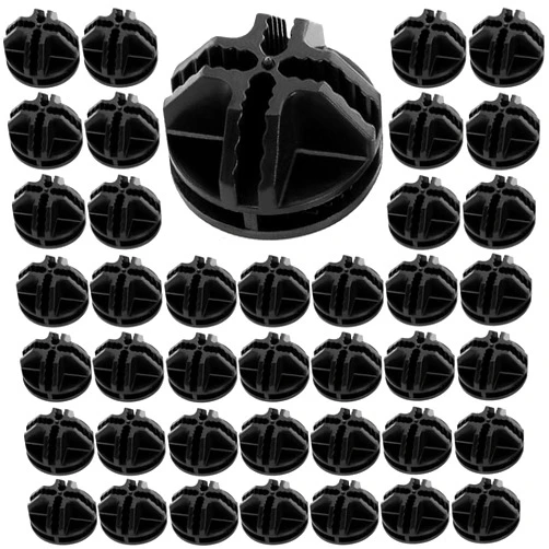QPINGH 40Pcs Wire Cube Connectors Plastic Storage Cube Connectors, Wire Grid Cube Organizer Connector for Modular Closet Storage Organizer and Wire Shelving, Black