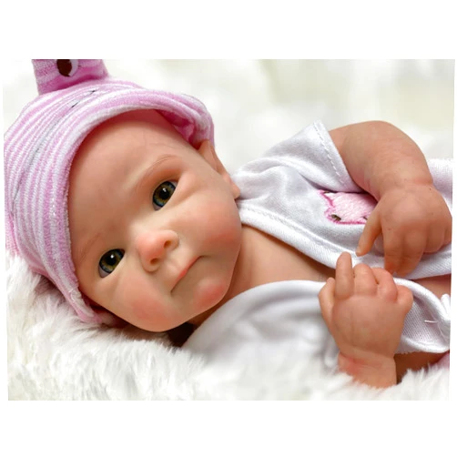 Gileutay 12 inch Full Solid Silicone Baby Doll Girl Lifelike Reborn Baby Dolls Realistic Newborn Dolls That Look Like Real Life Babies