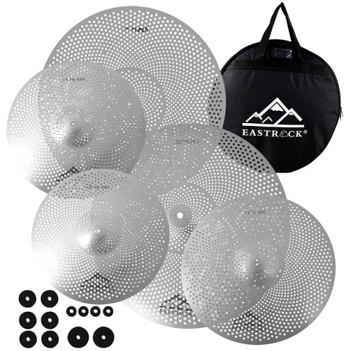 EASTROCK Low Volume Cymbal Pack Mute Cymbal Set 5 Pieces, 14