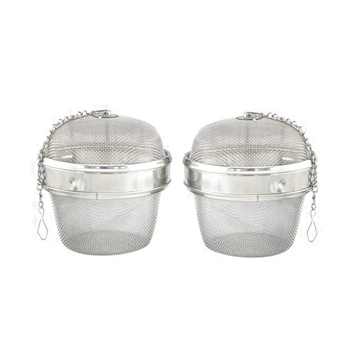 DaMai Stainless Steel 3 Inch Twist-Lock Spice Ball With Chain Sphere Mesh Tea Strainer Herb Spice Filter，2 pack