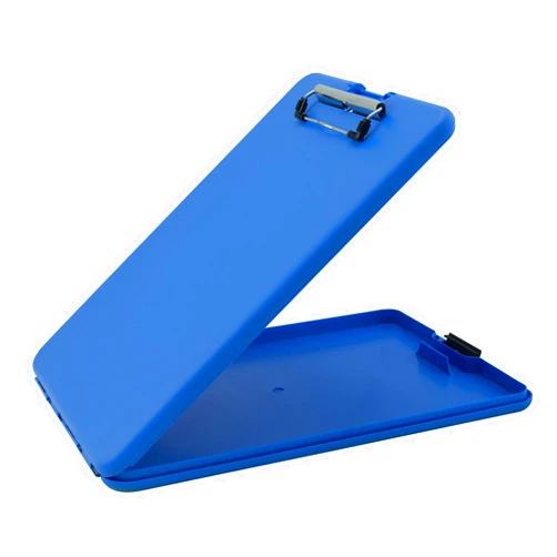Saunders Blue SlimMate Plastic Storage Clipboard – Light Weight, Polypropylene Clipboard for Students, Teachers, Parents, Sales, Utility, Industrial, Office Professionals. Stationery Items Letter