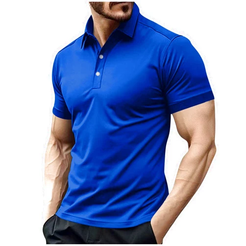 GSPCLAM Casual Polo Shirts for Men Summer Holiday Gym Athletic Comfy Dry Fit Moisture Short Sleeve Tee Shirt Stylish Clothes