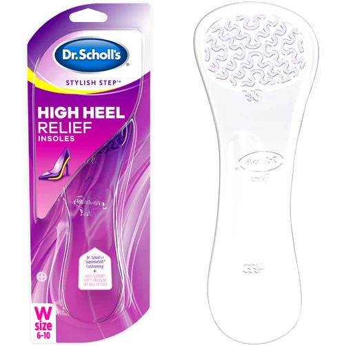 Dr. Scholl's Stylish Step High Heel Relief Insoles Size 6 - 10, Purple, 1 Pair