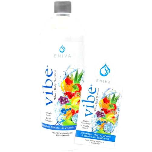 Eniva Health Liquid Vitamins and Minerals | Dr. Formulated for Maximum Absorption | Eniva Vibe - Bottle & Box