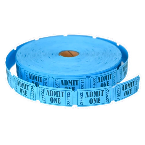 L LIKED 2000 Blue Raffle Tickets with Perforations and Consecutive Numbers,Single Ticket Roll for Events, Carnivals, Door Prizes & Drinks