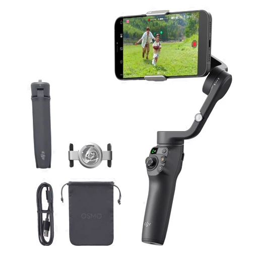 DJI Osmo Mobile 6 Gimbal Stabilizer for Smartphones, 3-Axis Phone Gimbal, Built-In Extension Rod, Object Tracking, Portable and Foldable, Vlogging Stabilizer, YouTube TikTok, Slate Gray
