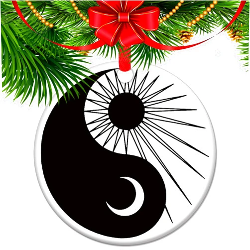 COCAINK Sun and Moon - 2024 First Christmas Married Ornament - Our First Christmas as Mr and Mrs - Wedding Christmas Decoration, Newlywed Couples Keepsake