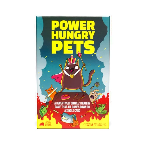 Exploding Kittens LLC Power Hungry Pets by Exploding Kittens - 2-6 Players - Ages 7+ - 15 Minutes to Play - Strategic and Simple Card Game - Ideal for Party, Family Game Night, Kids and Adults