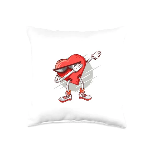 Papagei Tierhalter witzige lustige Sprüche Funny Heart with Sunglasses Art for Men Women Children Throw Pillow, 16x16, Multicolor