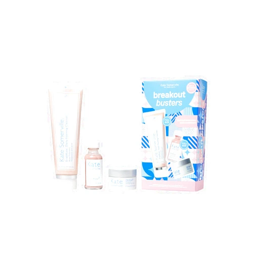 Kate Somerville Breakout Busters EradiKate Set – Facial Skincare Set with EradiKate Cleanser, EradiKate Acne Treatment, & Oil Free Moisturizer