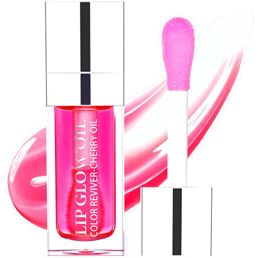 Yasovigi Hydrating Lip Oil Plumping Lip Tint Moisturizing Lip Gloss, Transparent Lip Balm Care Stick Nourishing Repairing Non-sticky, Moisture&Lighten Lip Lines (Raspberry)