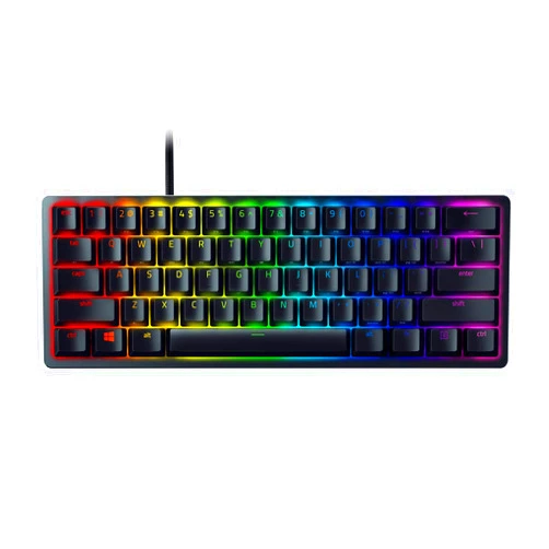 Razer Huntsman Mini 60% Gaming Keyboard: Fast Keyboard Switches - Linear Optical Switches - Chroma RGB Lighting - PBT Keycaps - Onboard Memory - Snap Tap - Black