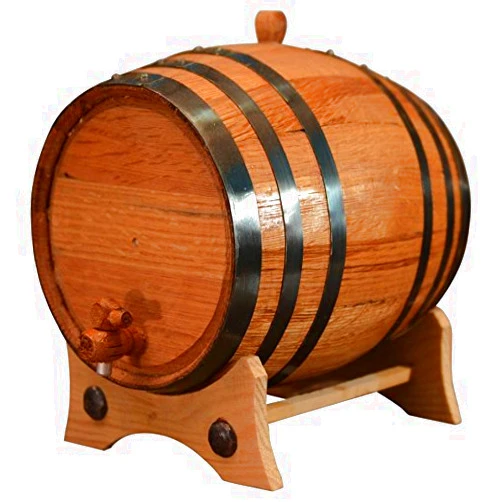 Sofia's Findings 5 Liters American Oak Aging Barrel | Handcrafted using American White Oak | Age your own Whiskey, Beer, Wine, Bourbon, Tequila, Hot Sauce & More