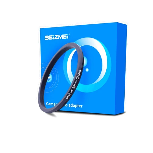 BEIZMEI 58mm to 55mm Camera Filters Ring,Step-Down Filters Ring Compatiable All Brands Ø58mm Lens to Ø55mm Camera Accessory.Made of CNC.