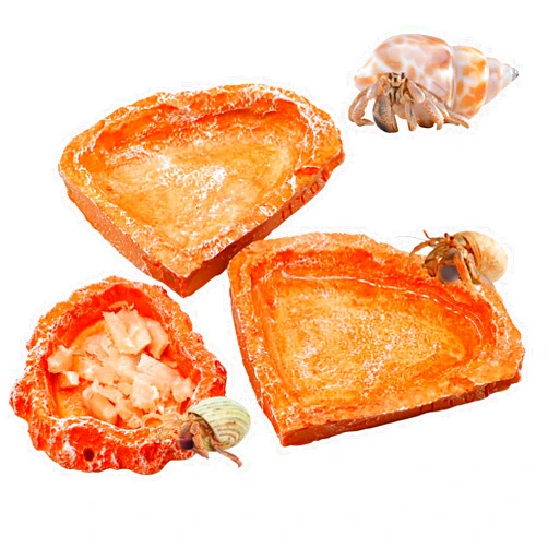 Neeenn 3 Pack Reptile Food Dish, Resin Hermit Crab Food & Water Bowl, Reptile Feeding Food Dish Kit, Tank or Aquarium Accessory, Suitable for Turtle Lizard Hermit Crab Snail Bearded Dragon Leopard Gecko