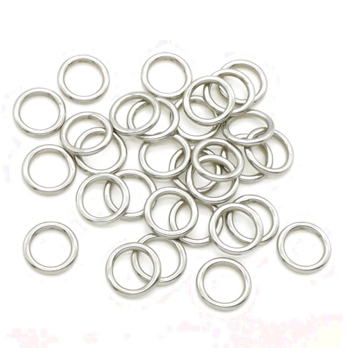 Hamineler 30 PCS Welded Stainless Steel O-Ring Welded Round Rings for Camping Belt, Dog Leashes, Luggage Accessories (3mm×15mm ID)