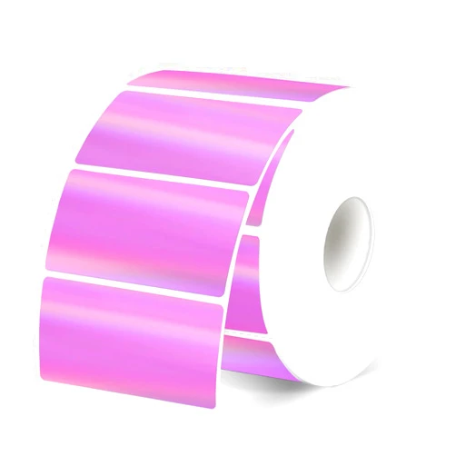 Yegawen Direct Thermal Label 2x1 Inch- Barcode Labels- Holographic Thermal Sticker Labels for Address, Shipping, Compatible with Rollo Label Printer & MUNBYN& Zebra (300 Labels/Pink)