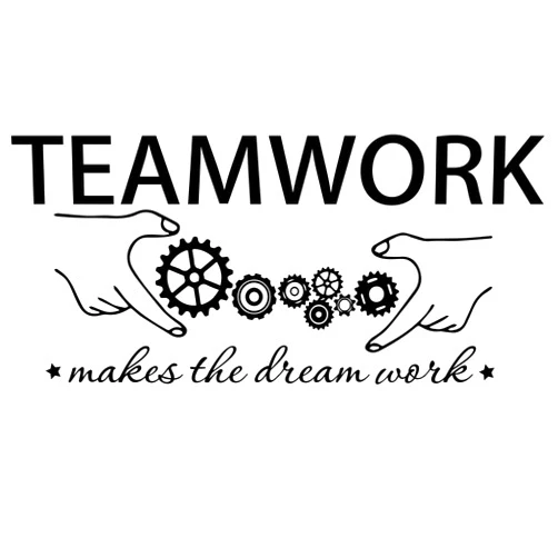 Fencosyn Teamwork Makes The Dream Work Motivational Quote Office School Classroom Cubicle and Bedroom Inspirational Wall Art Decal Stickers Decor