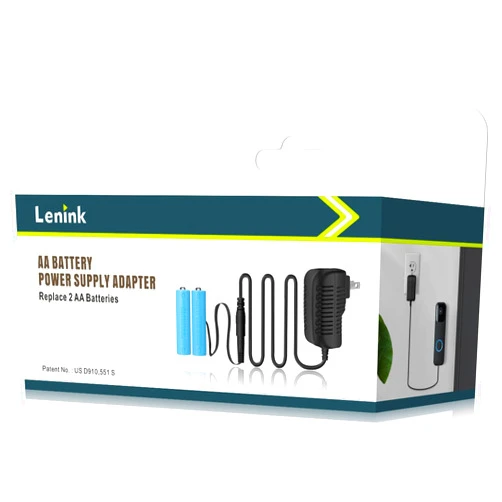 Lenink AC Power Supply Adapter for AA Battery, Replace 2 AA Battery for Pumpkin Lantern, LED Light, Thermostat, Table Lamp, Motion Sensor Trash Can (Black)